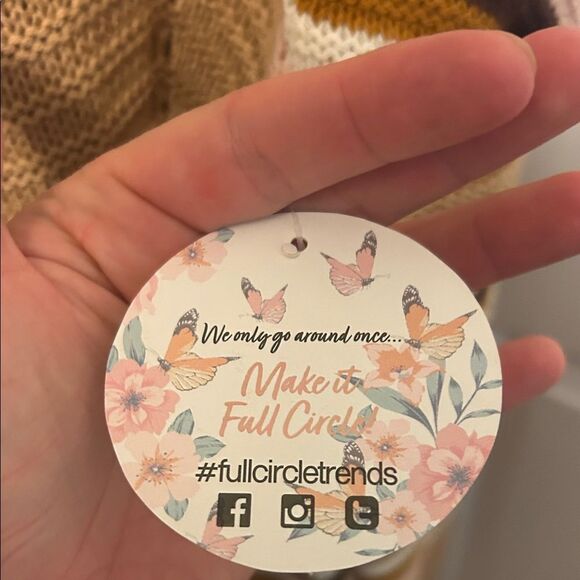 NWT Chevron Patterned Knit Sweater - Pink, Brown, and Cream 3x - Picture 6 of 7